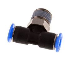 Racor en T de 4mm x R1/8'' con rosca macho Latón/PBT NBR Diseño compacto y giratorio [2 piezas]
