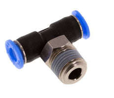 Racor en T de 4mm x R1/8'' con rosca macho Latón/PBT NBR Diseño compacto y giratorio [2 piezas]