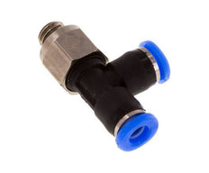 3mm x M 5 Right Angle Tee Push-in Fitting with Male Threads Brass/PBT NBR Rotatable Compact Design [2 Pieces]