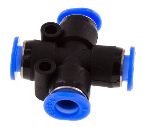 6mm Cross Push-in Fitting PA 66 NBR Compact Design