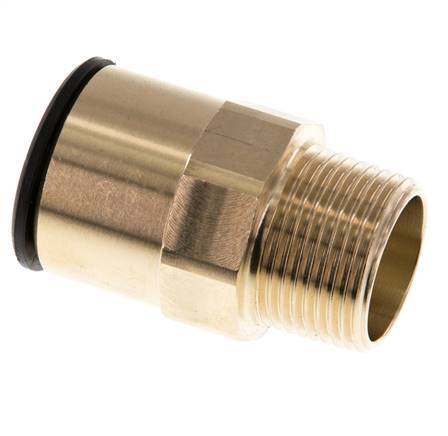 22mm x R3/4'' Push-in Fitting with Male Threads Brass/POM NBR