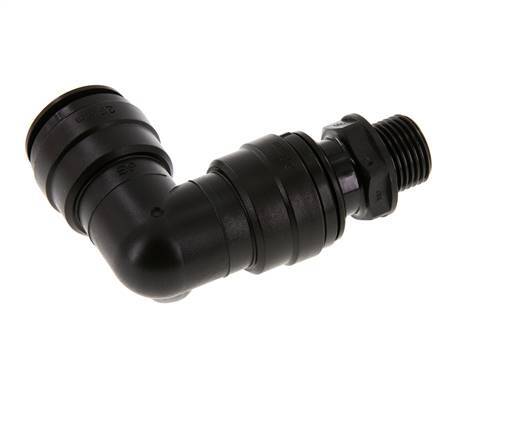 22mm x G1/2'' 90deg Elbow Push-in Fitting with Male Threads POM NBR Rotatable