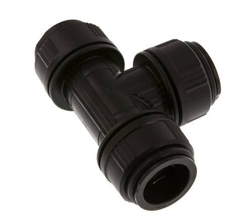 28mm Tee Push-in Fitting Brass/POM NBR FDA