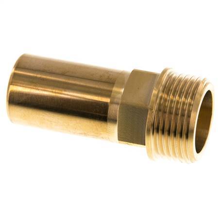 Racor de 28 mm x G1'' con rosca macho Latón