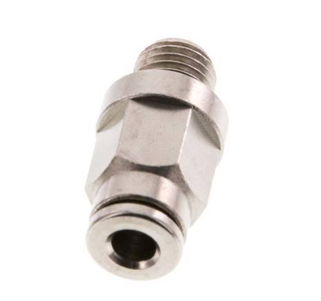 4mm x M 8 x 1 Push-in Fitting with Male Threads Brass NBR [2 Pieces]