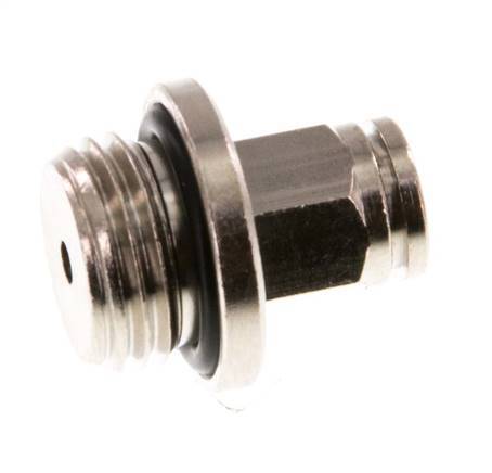 4mm x G1/4'' Push-in Fitting with Male Threads Brass NBR [2 Pieces]