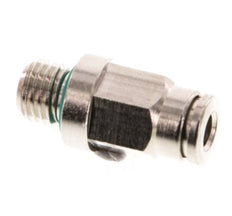 4mm x M 8 x 1 Push-in Fitting with Male Threads Brass FKM [2 Pieces]