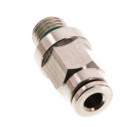 4mm x M 8 x 1 Push-in Fitting with Male Threads Brass FKM [2 Pieces]