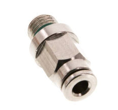 4mm x M 8 x 1 Push-in Fitting with Male Threads Brass FKM [2 Pieces]