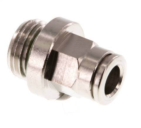 6mm x G1/4'' Push-in Fitting with Male Threads Brass FKM [2 Pieces]