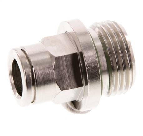 8mm x G3/8'' Push-in Fitting with Male Threads Brass FKM [2 Pieces]
