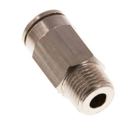 6mm x R1/8'' Push-in Fitting with Male Threads Brass NBR [5 Pieces]