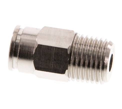8mm x R1/4'' Push-in Fitting with Male Threads Brass FKM [2 Pieces]