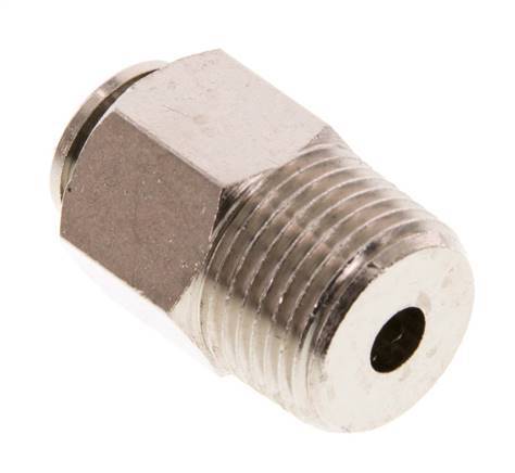 8mm x R3/8'' Push-in Fitting with Male Threads Brass FKM [2 Pieces]