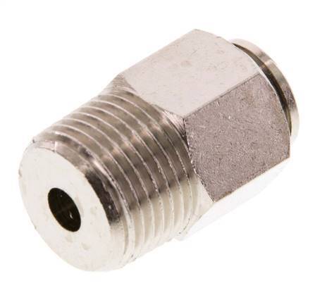 8mm x R3/8'' Push-in Fitting with Male Threads Brass FKM [2 Pieces]