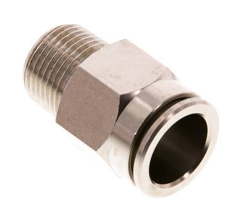 14mm x R3/8'' Push-in Fitting with Male Threads Brass FKM