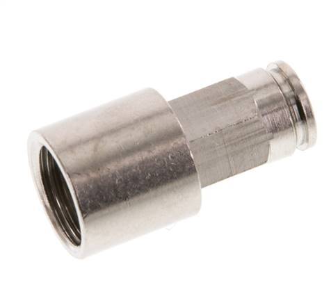 6mm x G1/4'' Push-in Fitting with Female Threads Brass NBR [2 Pieces]
