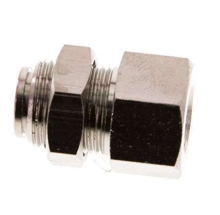 6mm x G1/8'' Push-in Fitting with Female Threads Brass NBR Bulkhead [2 Pieces]