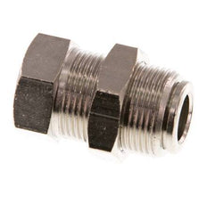 8mm x G1/8'' Push-in Fitting with Female Threads Brass NBR Bulkhead