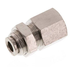 6mm x G1/4'' Push-in Fitting with Female Threads Brass NBR Bulkhead