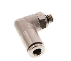4mm x M 5 90deg Elbow Push-in Fitting with Male Threads Brass NBR Rotatable [2 Pieces]