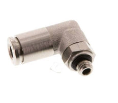 4mm x M 5 90deg Elbow Push-in Fitting with Male Threads Brass NBR Rotatable [2 Pieces]