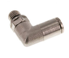 4mm x M 7 90deg Elbow Push-in Fitting with Male Threads Brass NBR Rotatable [2 Pieces]
