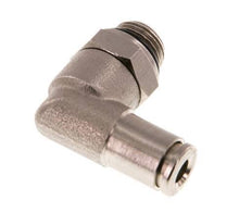 4mm x G1/8'' 90deg Elbow Push-in Fitting with Male Threads Brass NBR Rotatable [2 Pieces]