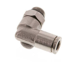 6mm x G1/8'' 90deg Elbow Push-in Fitting with Male Threads Brass NBR Rotatable [2 Pieces]