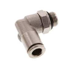 6mm x G1/8'' 90deg Elbow Push-in Fitting with Male Threads Brass NBR Rotatable [2 Pieces]
