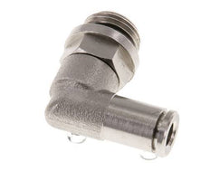 5mm x G1/4'' 90deg Elbow Push-in Fitting with Male Threads Brass NBR Rotatable [2 Pieces]