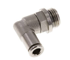 5mm x G1/4'' 90deg Elbow Push-in Fitting with Male Threads Brass NBR Rotatable [2 Pieces]