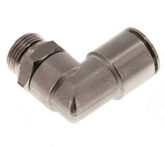14mm x G3/8'' 90deg Elbow Push-in Fitting with Male Threads Brass NBR Rotatable