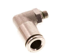 6mm x M 5 90deg Elbow Push-in Fitting with Male Threads Brass FKM Rotatable [2 Pieces]