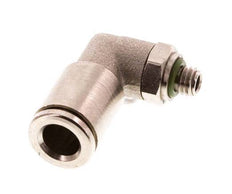 6mm x M 5 90deg Elbow Push-in Fitting with Male Threads Brass FKM Rotatable [2 Pieces]