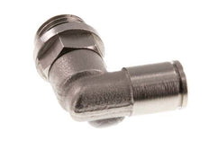 6mm x G1/4'' 90deg Elbow Push-in Fitting with Male Threads Brass FKM Rotatable [2 Pieces]