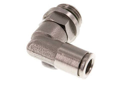 6mm x G1/4'' 90deg Elbow Push-in Fitting with Male Threads Brass FKM Rotatable [2 Pieces]