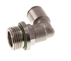 8mm x G3/8'' 90deg Elbow Push-in Fitting with Male Threads Brass FKM Rotatable