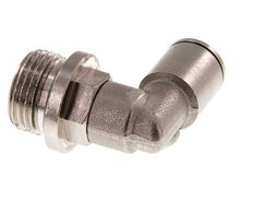 8mm x G3/8'' 90deg Elbow Push-in Fitting with Male Threads Brass FKM Rotatable