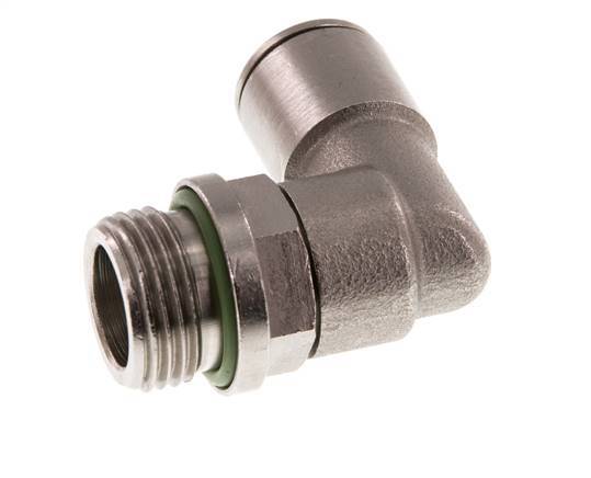 Codo de 90 grados 10mm x G3/8'' con rosca macho Latón FKM Giratorio