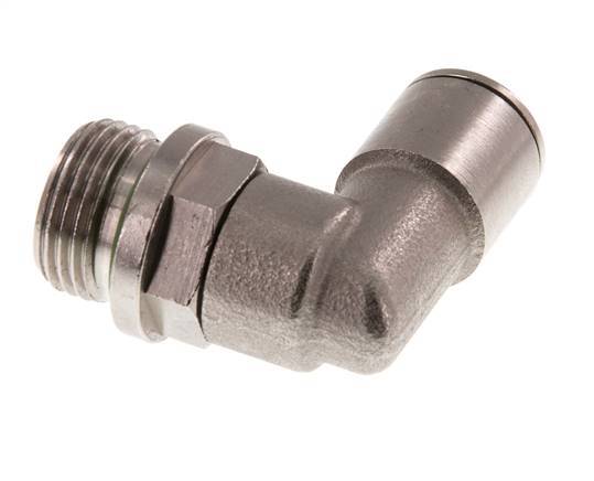 Codo de 90 grados 10mm x G3/8'' con rosca macho Latón FKM Giratorio