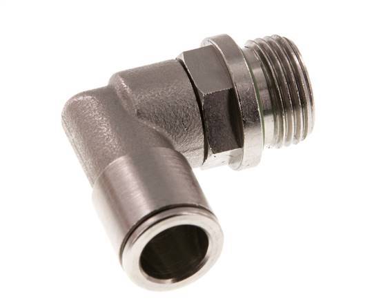 Codo de 90 grados 10mm x G3/8'' con rosca macho Latón FKM Giratorio