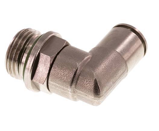 12mm x G1/2'' 90deg Elbow Push-in Fitting with Male Threads Brass FKM Rotatable