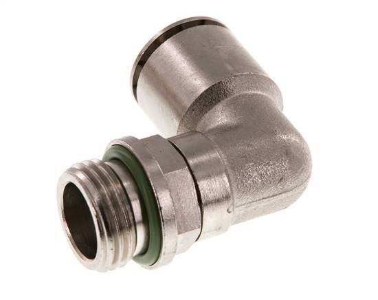16mm x G1/2'' 90deg Elbow Push-in Fitting with Male Threads Brass FKM Rotatable
