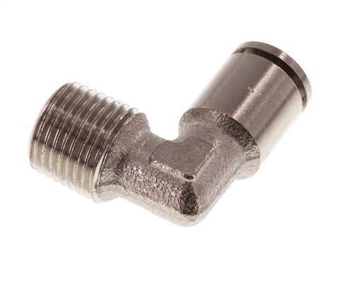 4mm x R1/8'' 90deg Elbow Push-in Fitting with Male Threads Brass NBR [2 Pieces]