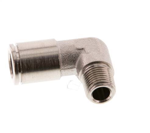 8mm x R1/8'' 90deg Elbow Push-in Fitting with Male Threads Brass NBR [2 Pieces]