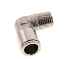 10mm x R1/4'' 90deg Elbow Push-in Fitting with Male Threads Brass NBR [2 Pieces]