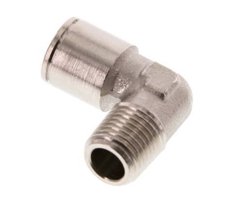 10mm x R1/4'' 90deg Elbow Push-in Fitting with Male Threads Brass NBR [2 Pieces]