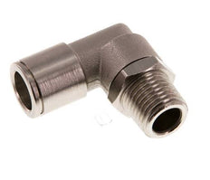 10mm x R1/4'' 90deg Elbow Push-in Fitting with Male Threads Brass NBR Rotatable [2 Pieces]