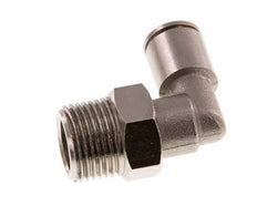 8mm x R3/8'' 90deg Elbow Push-in Fitting with Male Threads Brass NBR Rotatable